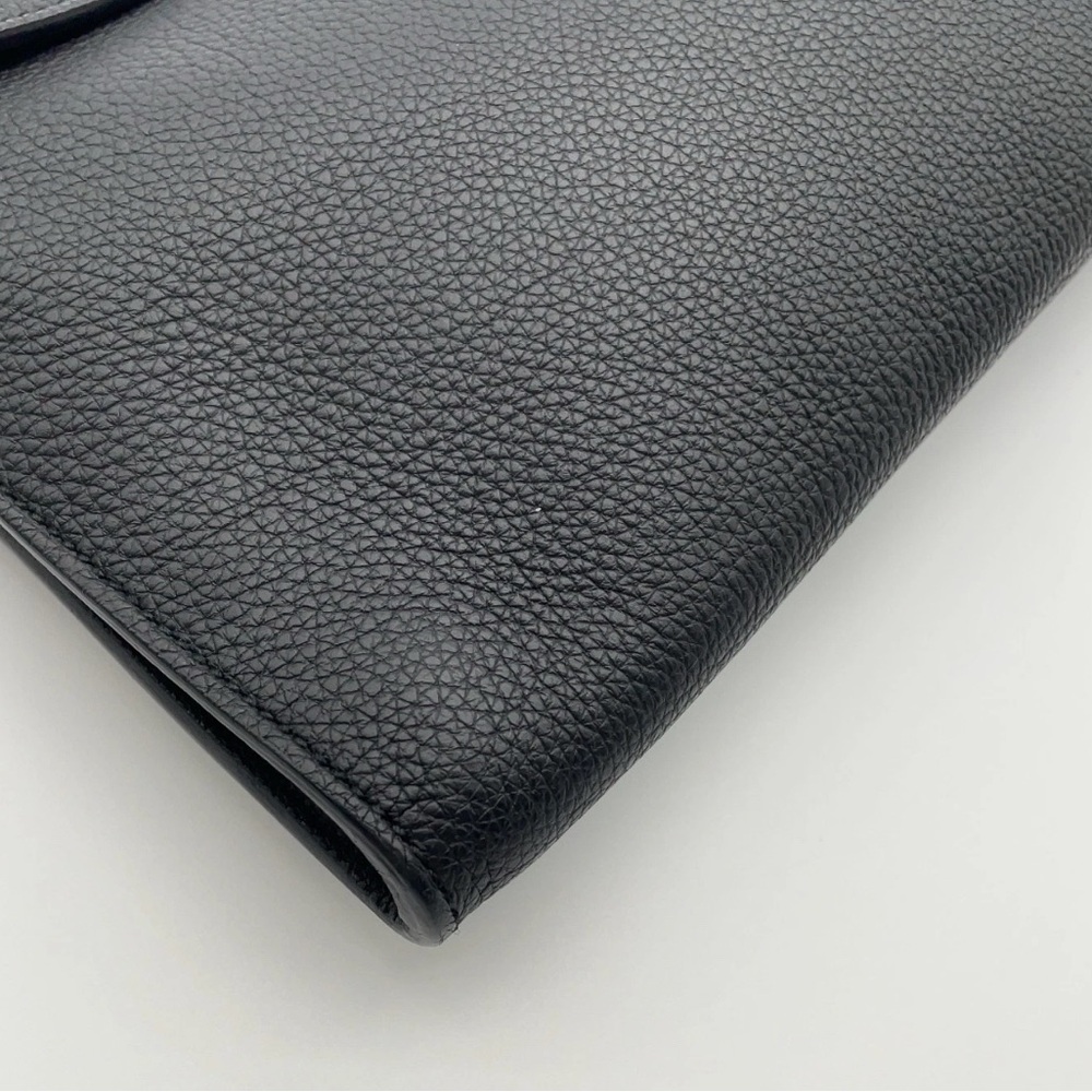 Auth GUCCI Leather Black Clutch Bag/Briefcase 🔥EUC Condition w/ key & dustbag - Picture 10 of 17